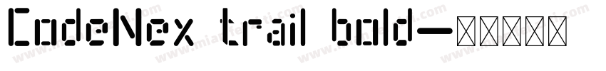 CodeNex trail bold字体转换